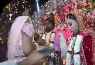 Commotion As Man Shoots Bride On Stage During Her Wedding Ceremony, Flees Venue (Video)
